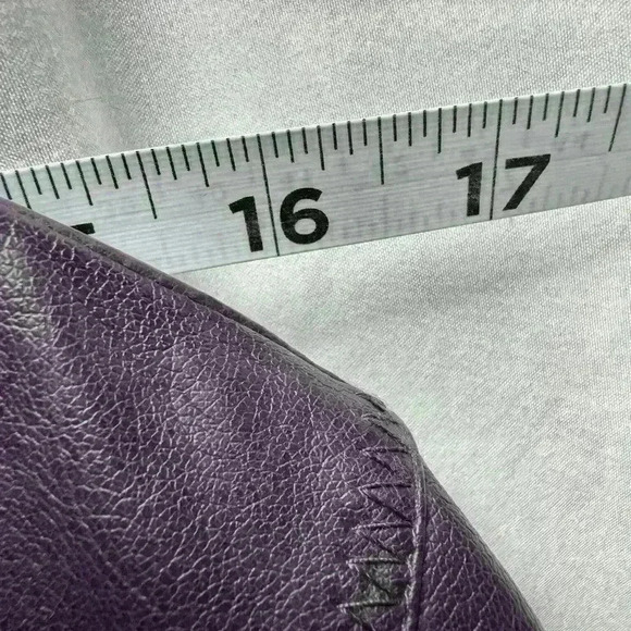 Like New condition, Bagatelle size small, women’s purple vegan leather jacket. - Picture 7 of 13
